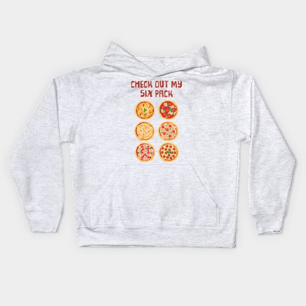 Check Out My Six Pack Kids Hoodie by Three Meat Curry